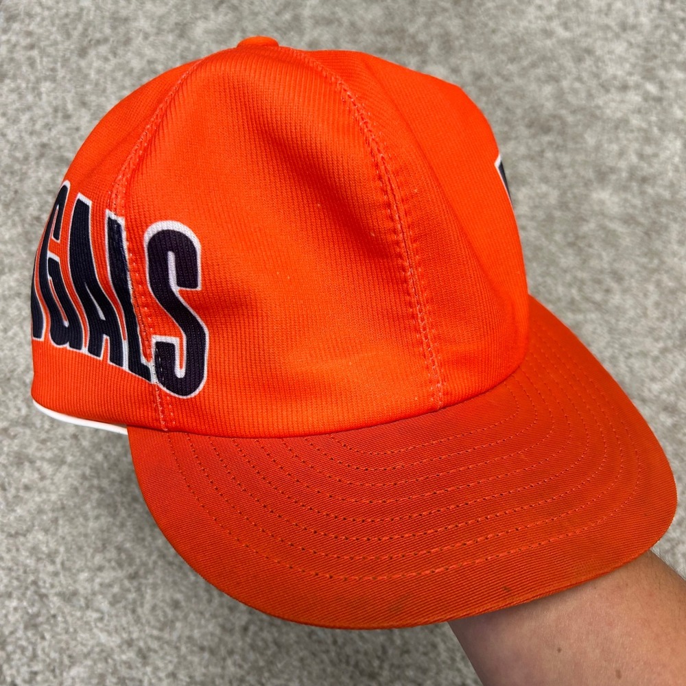 Vintage Cincinnati Bengals Snapback Hat Echlin Promotion NFL Orange Spellout USA